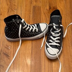 Converse Black and White High-Top Sneakers Women’s size 7/Men’s size 5